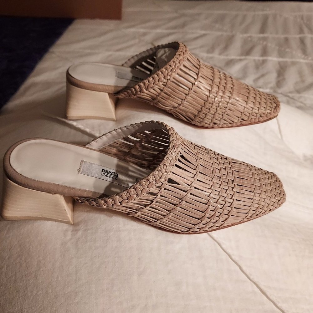 NIB Miista Araxie parchment mule, size 38 (7.5) - Picture 2 of 8
